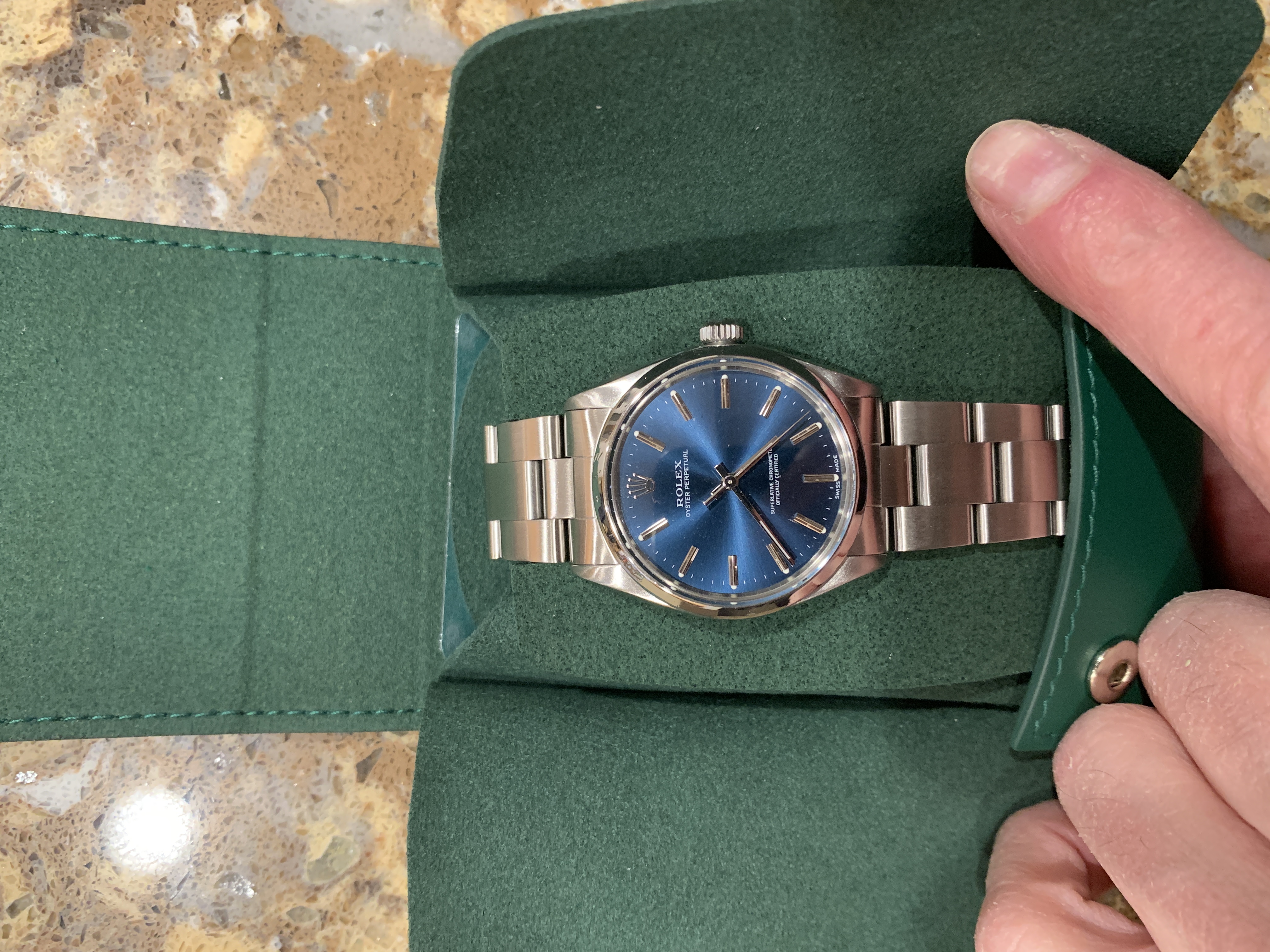 Rolex Oyster Perpetual (Blue Dial) — Sold